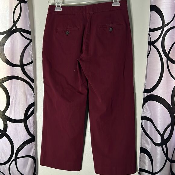 J. Crew Maroon size 2 cropped pants - Picture 9 of 11